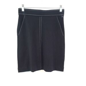 3/$25 Philosophy Size XS Black A-Line Skirt White Sitching